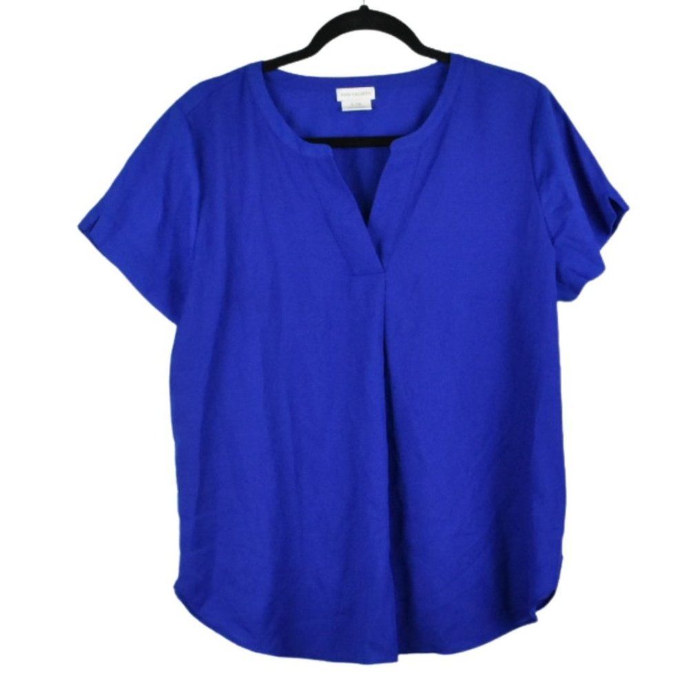2/$20 - Van Heusen Split V-neck Blouse - L